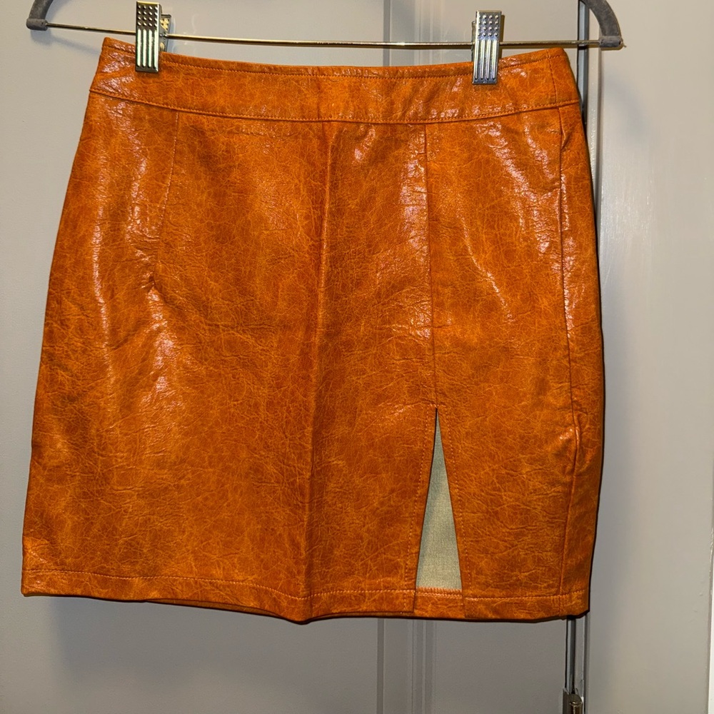 SHEIN Vibrant Orange Mini Skirt
